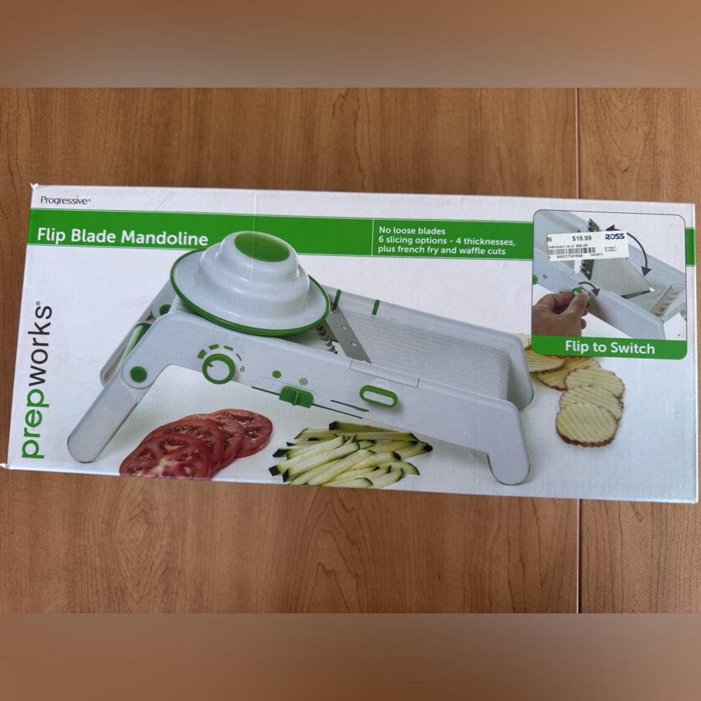 White Mandoline flip blade Slicer from Prep Works